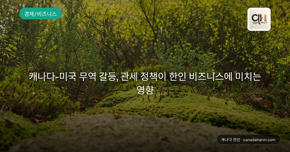 캐나다-미국 무역 갈등, 관세 정책이 한인 비즈니스에 미치는 영향