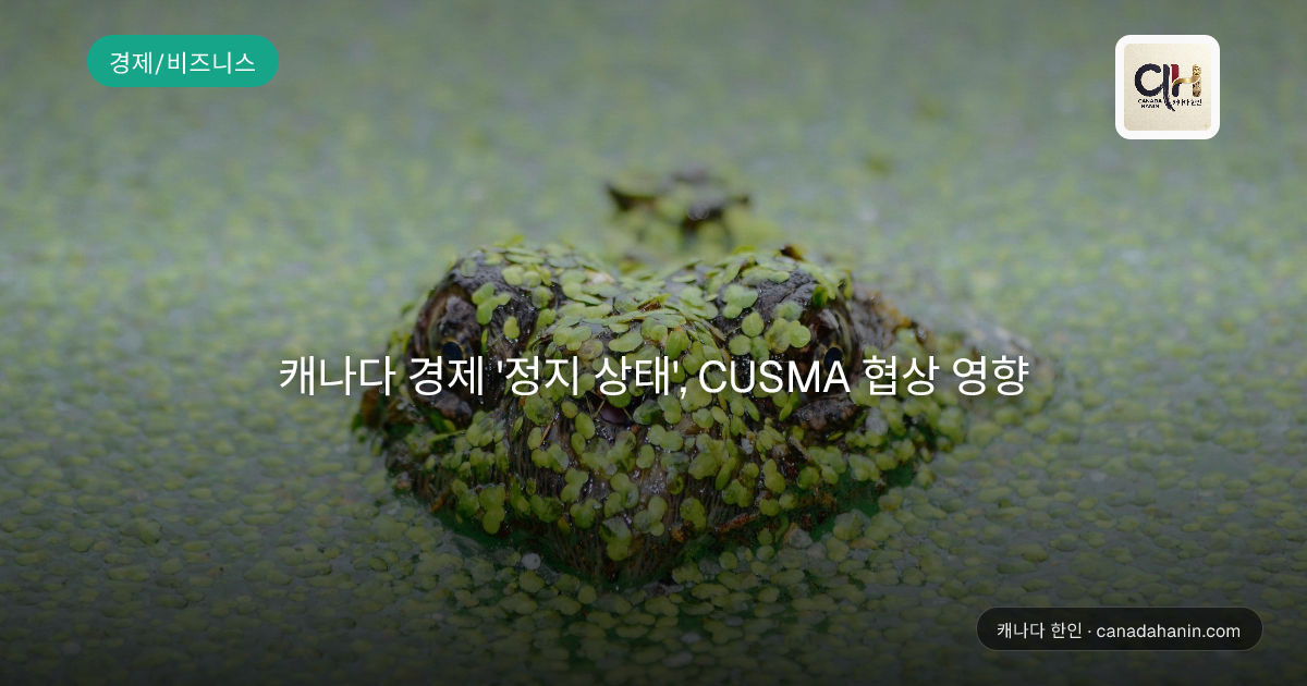 캐나다 경제 '정지 상태', CUSMA 협상 영향