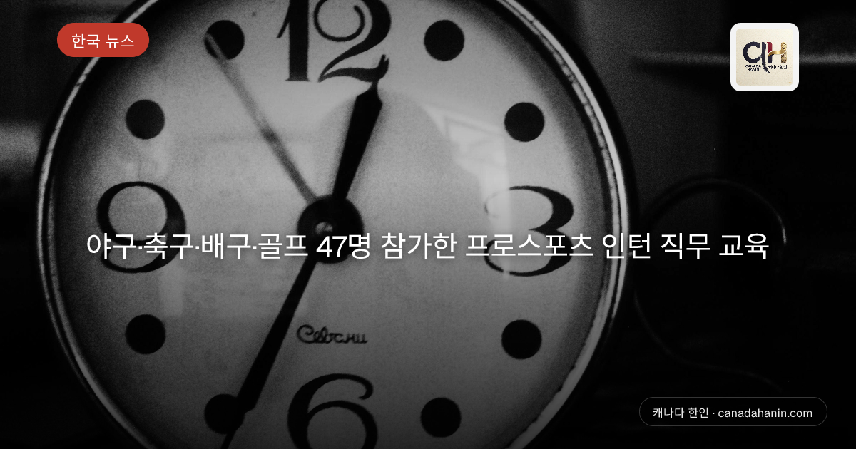 야구·축구·배구·골프 47명 참가한 프로스포츠 인턴 직무 교육