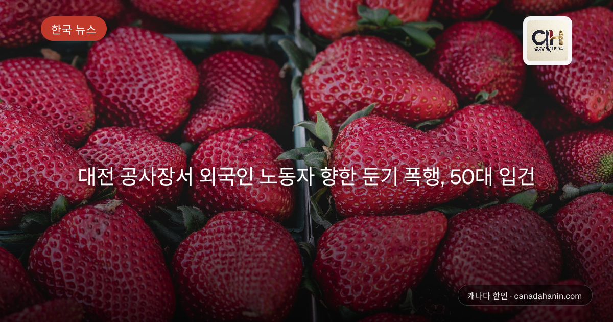 대전 공사장서 외국인 노동자 향한 둔기 폭행, 50대 입건