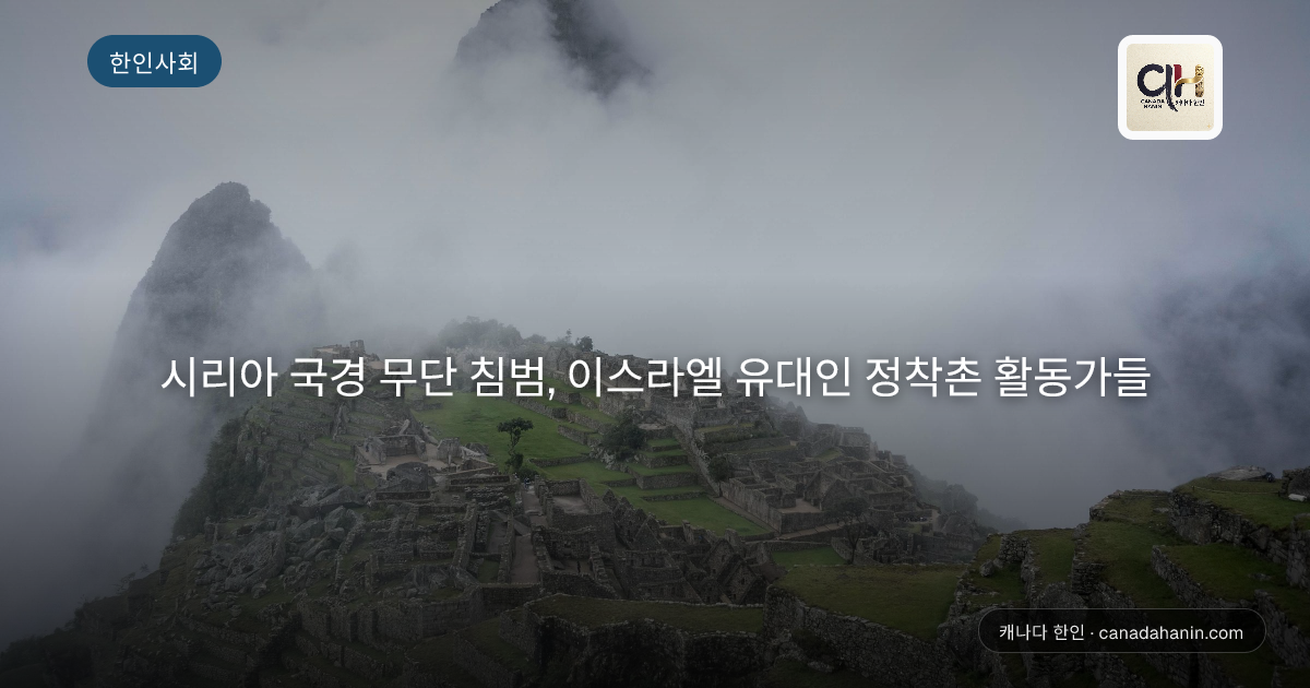 시리아 국경 무단 침범, 이스라엘 유대인 정착촌 활동가들