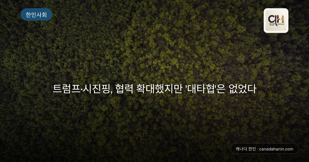 트럼프·시진핑, 협력 확대했지만 '대타협'은 없었다