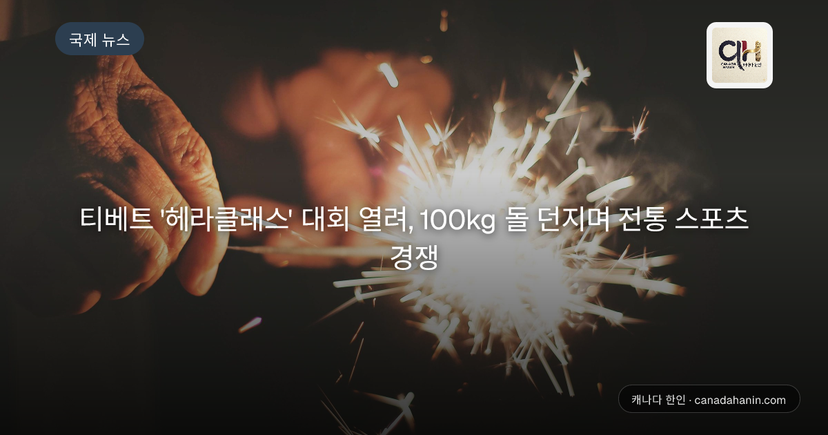 티베트 '헤라클래스' 대회 열려, 100kg 돌 던지며 전통 스포츠 경쟁