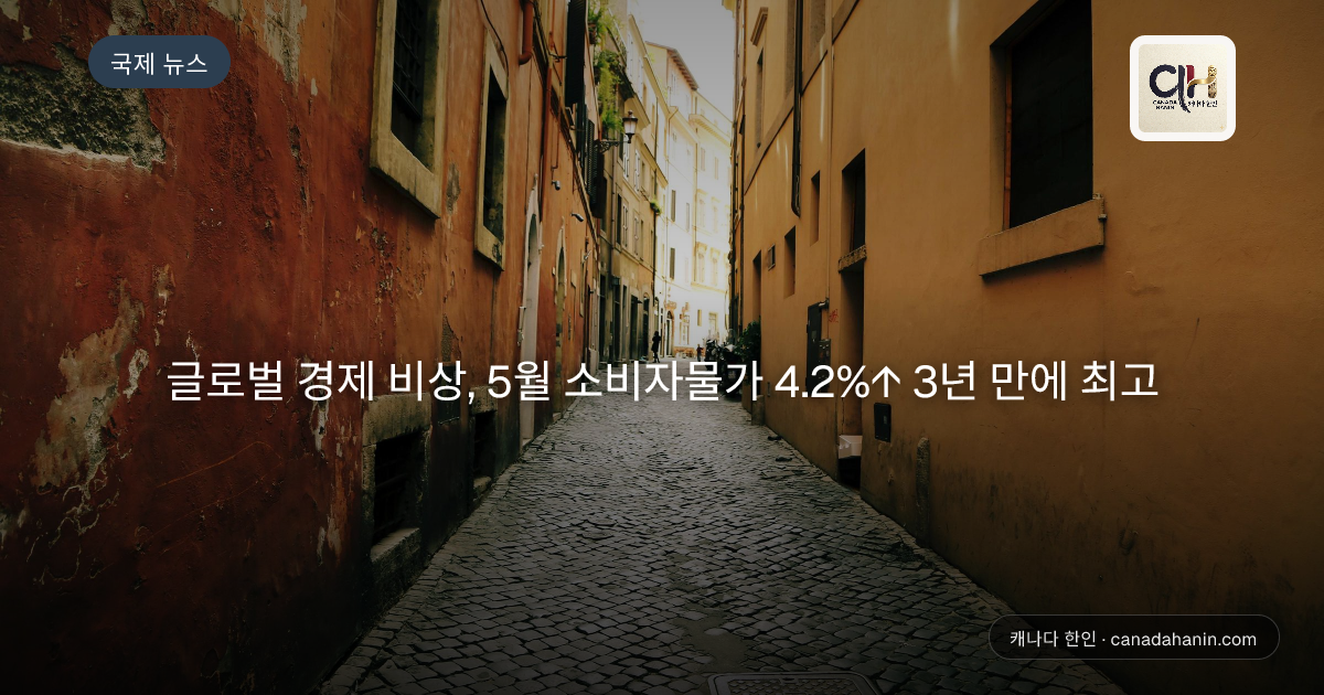 글로벌 경제 비상, 5월 소비자물가 4.2%↑ 3년 만에 최고