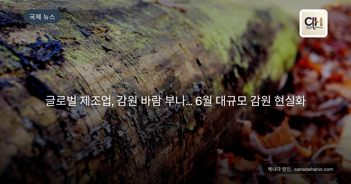 글로벌 제조업, 감원 바람 부나... 6월 대규모 감원 현실화