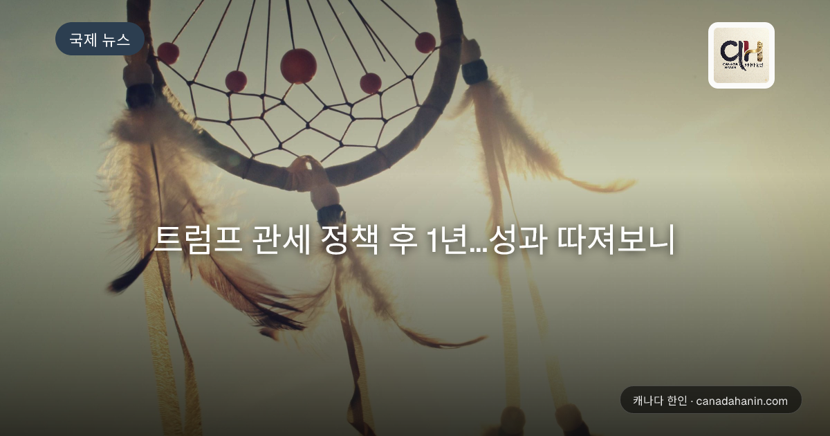 트럼프 관세 정책 후 1년...성과 따져보니