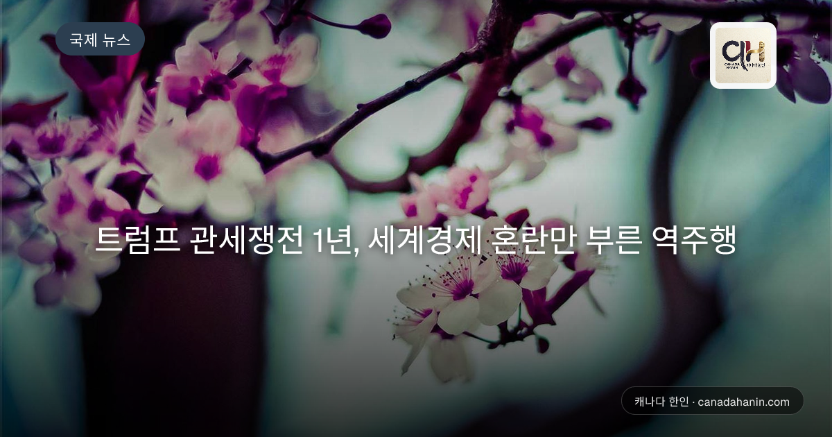 트럼프 관세쟁전 1년, 세계경제 혼란만 부른 역주행