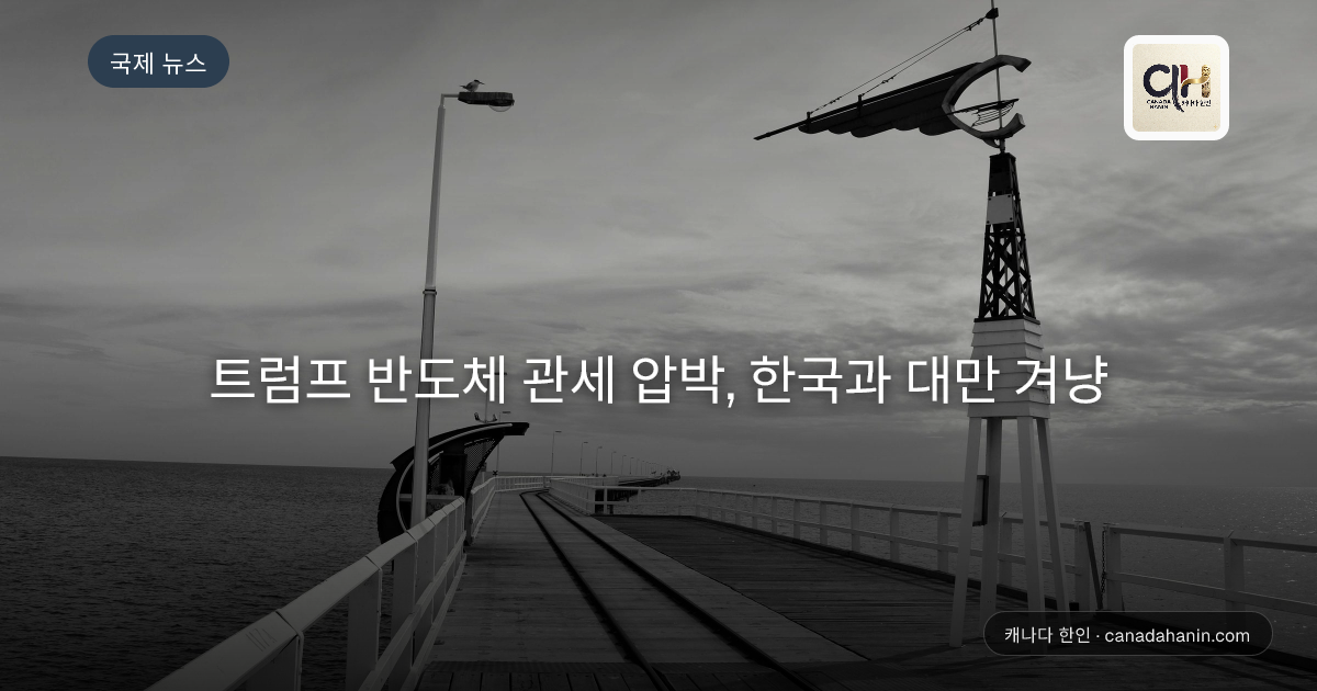 트럼프 반도체 관세 압박, 한국과 대만 겨냥