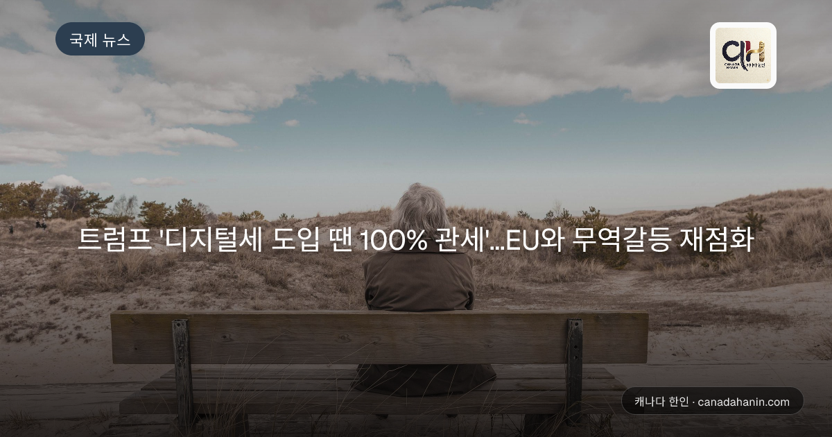 트럼프 '디지털세 도입 땐 100% 관세'…EU와 무역갈등 재점화
